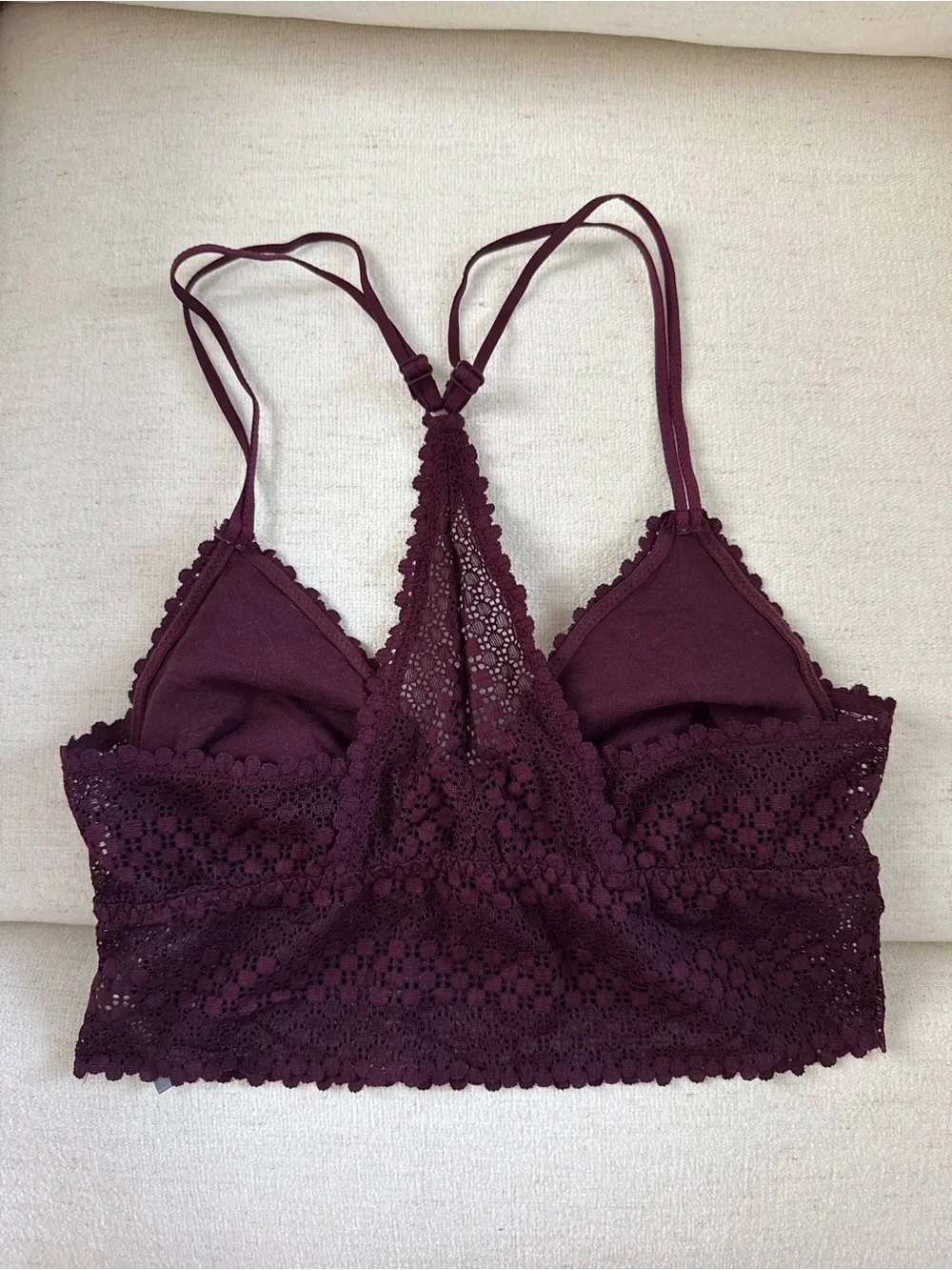 Aerie Burgundy Bralette, Size S, Never worn!